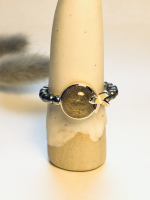 Rutil quartz ring på holder