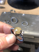 Rutil quarts ring fra toppen