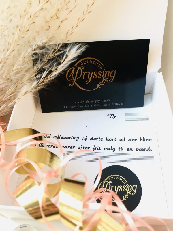 Gavekort æske inden i