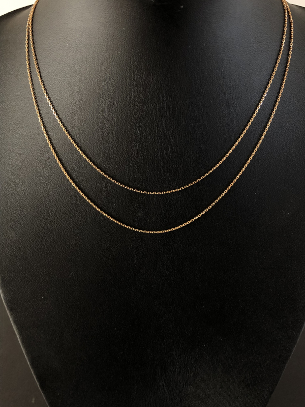 8 kt anker facet guldkæder 45 og 50 cm