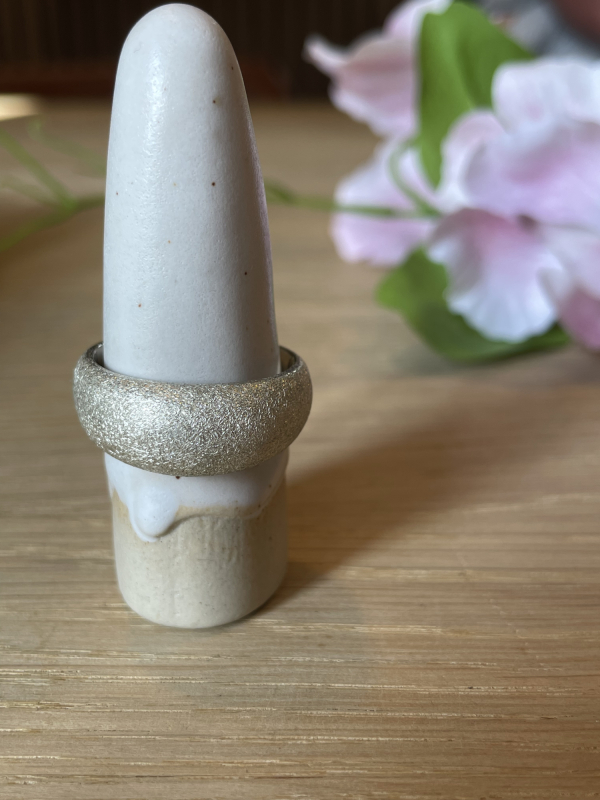 Chunky sølvring med matteret overflade