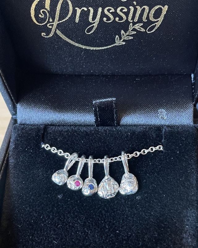 Sølv nugget vedhæng alle