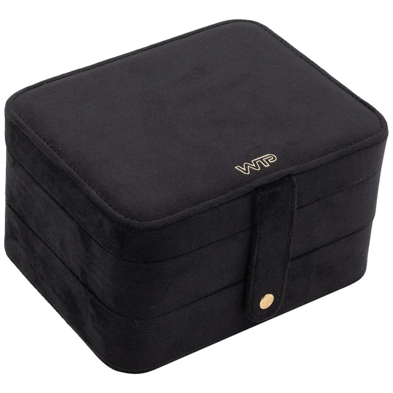 Stort velour smykkeskrin lukket