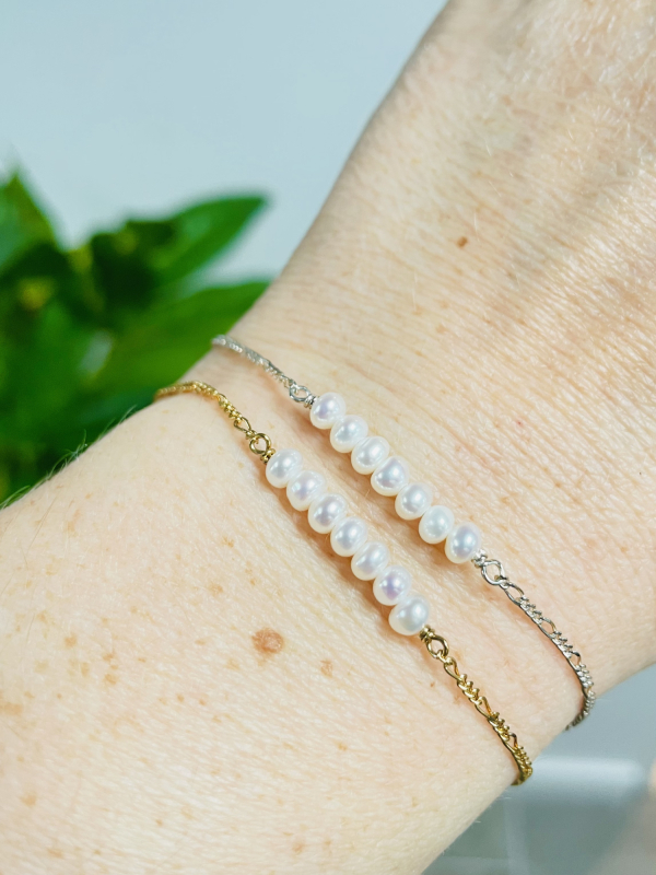 Armbånd med ferskvandsperler